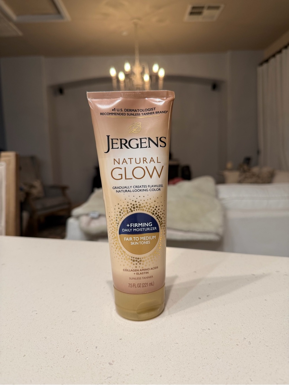 Jergens Natural Glow + Firming Daily Moisturizer – Fair to Medium, 7.5 oz